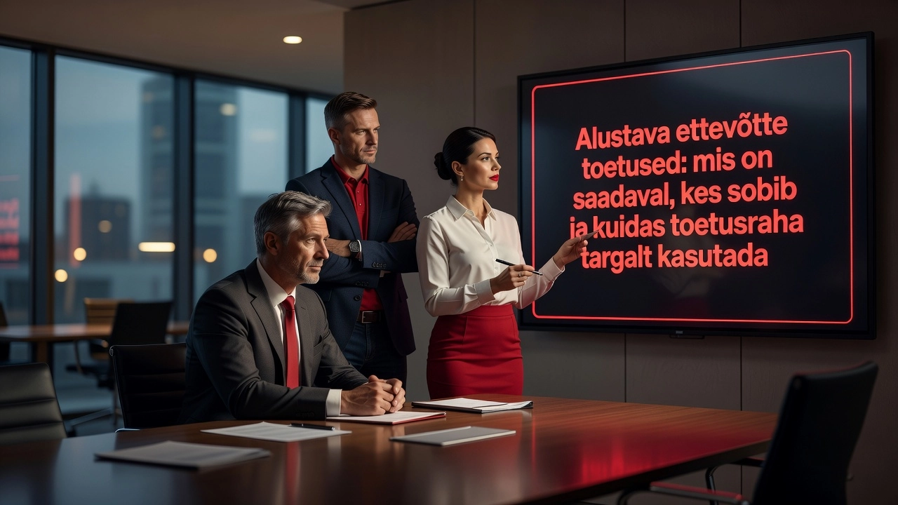 Professional header image for list-based article: Alustava ettevõtte toetused: mis on saadaval, kes sobib j...